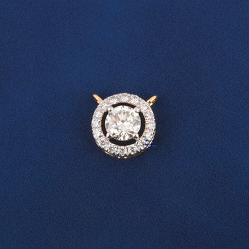 1 ct Solitaire diamond pendant for women-Gurukrupa-Gems