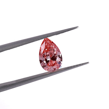 1.31 CT vivid pink pear shape lab grown loose diamond boasting vvs clarity-Gurukrupa-Gems