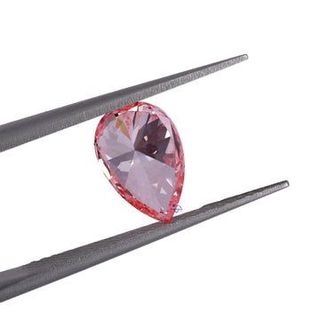 1.31 CT vivid pink pear shape lab grown loose diamond boasting vvs clarity-Gurukrupa-Gems