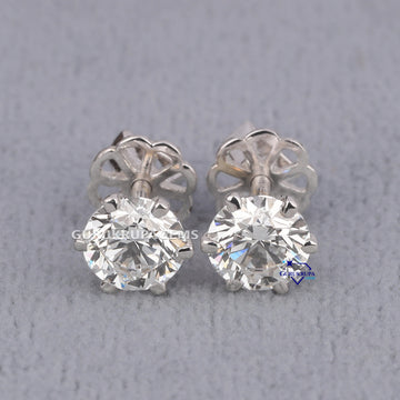 1.45 ct each solitaire diamond earring for casual wear diamond earring VVS clarity Gurukrupa-Gems