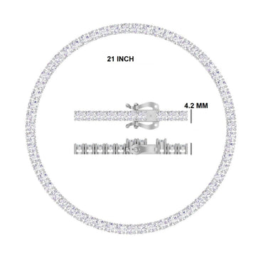 12mm Iced Out Miami Cuban Link Silver Diamond Chain Necklace for Men Women Gurukrupa-Gems