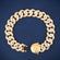 13 mm Yellow cuban bracelet custom made lock vvs diamond Gurukrupa-Gems