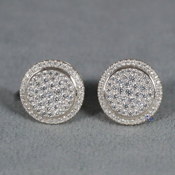 14 KT Luxurious Looking White Gold Lab Created Diamond Earrings For Anniversary Gift For Your Partner Gurukrupa-Gems