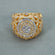 14 kt yellow gold lab grown diamond hip hop ring with vvs clarity elegantly crafted for women - Gurukrupa-Gems