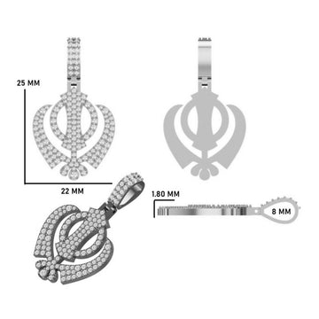 14K Gold Fully Iced Hip Hop Pendant with Sunburst and Palm Style Design Drenched in VVS Diamond Shine Gurukrupa-Gems