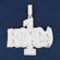 14K White Gold Custom Iced Out Pendant Fully Covered With Diamonds - Gurukrupa-Gems