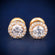 Custom Made 14K Yellow Gold Diamond Cluster Stud Earrings for Luxury Style Gurukrupa-Gems