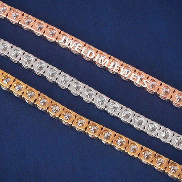 14k Solid Yellow Gold 6CT Mens Tennis Bracelets Gurukrupa-Gems