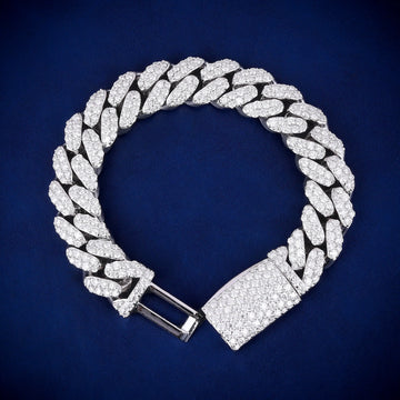 14kt Yellow Gold Plated VVS Round Diamond 4mm Tennis Bracelet for Mens Womens Gurukrupa-Gems