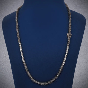 18 Inch 4mm Tennis Diamond Chain Necklace White Gold Iced Out New Chains Collection Gurukrupa-Gems