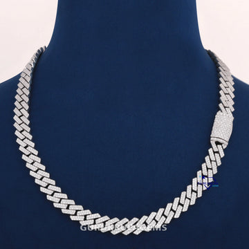 18 inch 10 mm hip hop cuban link diamond chain for men women Gurukrupa-Gems