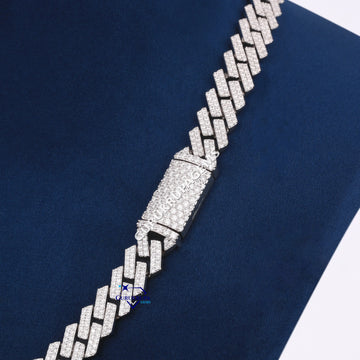 18 inch 10 mm hip hop fully iced out diamond cuban chains Gurukrupa-Gems