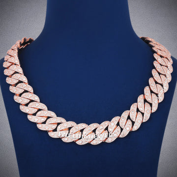 18 inch 14mm Custom Ice Spice Opium Celebrity Chains Red Emerald cut Diamond Miami Cuban Link Best Rappers Chain Necklace (Copy) Gurukrupa-Gems