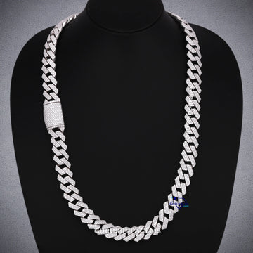 18 inch 20 mm  hip hop fully iced out rappers cuban chain Gurukrupa-Gems