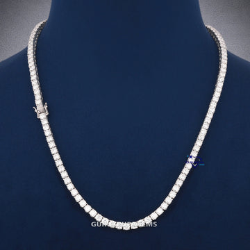 20 Inch 4 mm Diamond Tennis Chain with VVS Clarity Gurukrupa-Gems