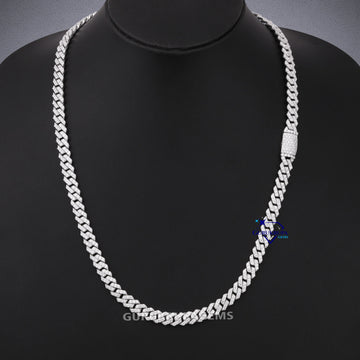 20 inch 6 mm cuban chain hip hop diamond vvs clarity Gurukrupa-Gems