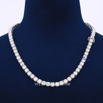 20 inch 6.5 mm womens tennis necklace for wedding engagement-Gurukrupa-Gems