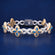 20mm Sterling Silver Blue Marquise and Round Diamonds with Four Leaf Clover Infinity Link Bracelet Gurukrupa-Gems