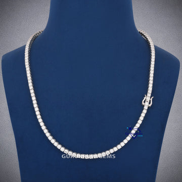 22 Inch 4mm Best Selling White Diamond Tennis Chain Gurukrupa-Gems