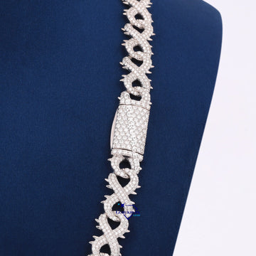 22 inch 10 mm stylish infinity cuban diamond chain Gurukrupa-Gems