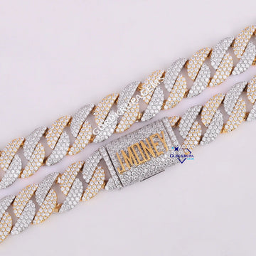22 inch 16 mm hip hop two tone cuban chain Gurukrupa-Gems