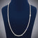 22 inch 3.5mm princess cut tennis necklace full white Gurukrupa-Gems