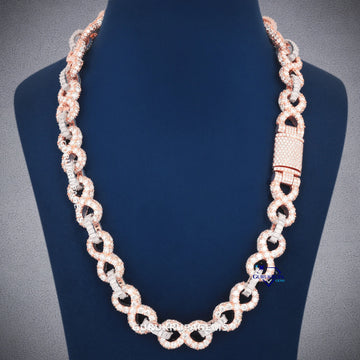 24 inch 12 mm infinity link two two diamond chain necklace Gurukrupa-Gems