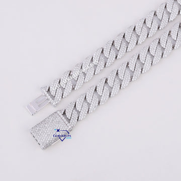 24 inch 22 mm hip hop cuban diamond chain for men d color vvs clarity Gurukrupa-Gems