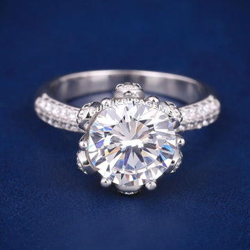 3 Carat Round Cut Wedding Engagement Proposal Rings for Women Gurukrupa-Gems