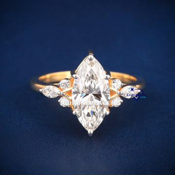 3 stone diamond proposal best quality diamond ring (Copy) Gurukrupa-Gems