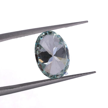 3.60 CT Oval cut with Intense Green lab grown diamond in vvs clarity-Gurukrupa-Gems