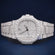 41 mm Fully white iced out custom baguette stick dials watch Gurukrupa-Gems