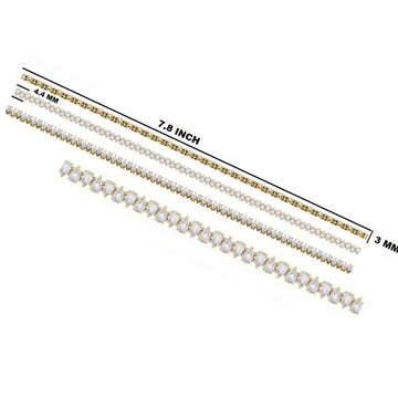 5.2 mm Rose Gold Tennis Bracelets 14k gold Lab Diamond Customizable Gurukrupa-Gems