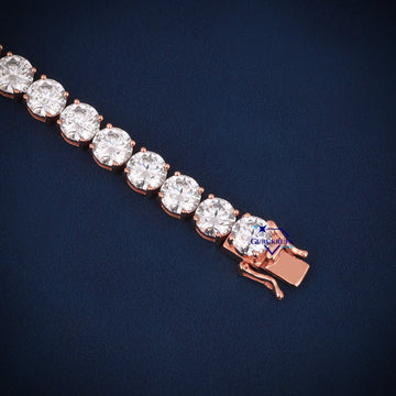 7 inch 6 mm rose gold tennis bracelet for women Gurukrupa-Gems