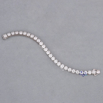 7.5 inch 4.5 mm round cut diamond white gold tennis bracelet for engagement gift Gurukrupa-Gems