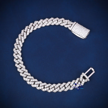 8 inch 14 mm diamond cuban link bracelet Gurukrupa-Gems