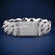 9 inch 26 mm hip hop fully white heavy cuban buss down icy bracelet Gurukrupa-Gems