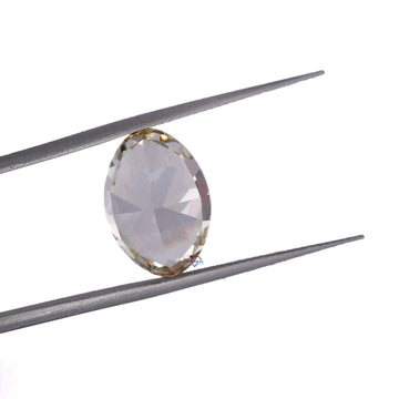 9.82 CT intense yellow color oval cut lab made diamond with vvs clarity-Gurukrupa-Gems