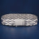 925 Sterling Silver Piaget Tradition Square Cuff Small Diamond Luxury Unisex Bracelet Gurukrupa-Gems