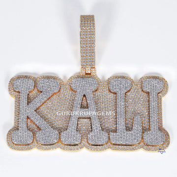 A Stunning Diamond Pendant in 14 kt yellow gold with lab grown diamonds is perfect for men and women Gurukrupa-Gems