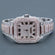A square dial fully iced out moissanite diamond watch in luxurious white and rose gold colors exuding a lavish appeal-Gurukrupa-Gems
