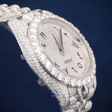 Arabic Dial Diamond Watch VVS Clarity Gurukrupa-Gems