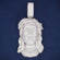 2.5*1.7 Jesus whlte gold Hip-Hop Face Pendant lab grown diamond d vvs Jweldim Jewels