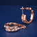 Premium Rose Gold Plated Round Cut Diamond Hoop Earrings Jweldim Jewels