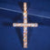 Big Statement cross yellow gold pendant lab grown diamond d vvs Jweldim Jewels