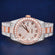 Fully Iced Out Mens Hip Hop Watches Two Tone Silver Rose Roman Numeral Dial Customized Watches Jweldim Jewels
