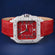 Womens Ice Watches Red Rubber Strap with Dial Stainless Steel New Unique Watches Unisex Jweldim Jewels
