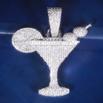 2*2.5 Cocktail glass statement pendant lab grown diamond d vvs Jweldim Jewels