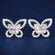 14 kt Custom butterfly diamond  earrings Jweldim Jewels