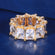Premium Radiant Cut Diamond Ring with Round Cut Pavé Halo Accents Jweldim Jewels